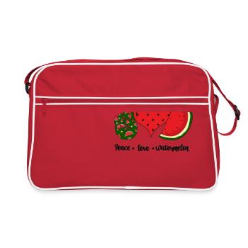 Paix Amour Pastèque - Sac Retro - rouge/blanc - Devant