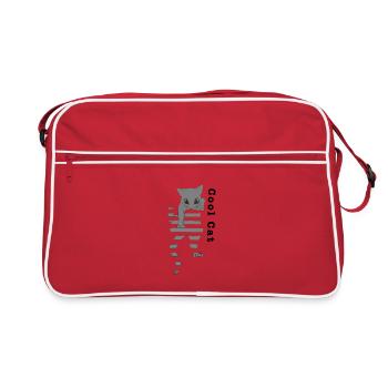 Chat cool - Sac Retro - rouge/blanc - Devant