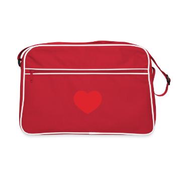 heart - Retro Bag - red/white - Front