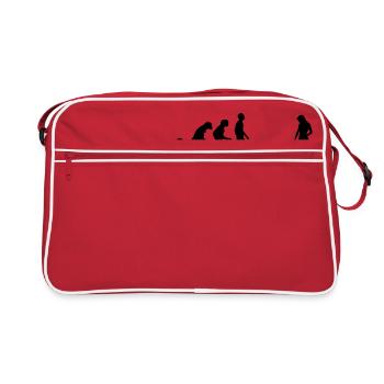 Homme de l'évolution - Sac Retro - rouge/blanc - Devant