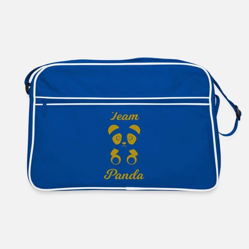 Team Panda Bär als Geschenkidee Retro Tasche