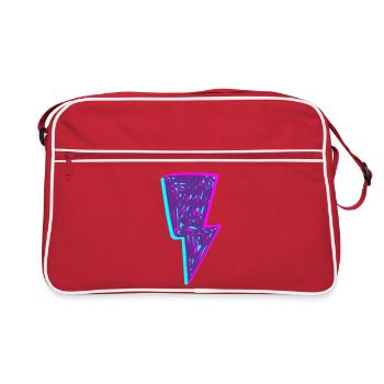 Rayon néon psychédélique - Sac Retro - rouge/blanc - Devant