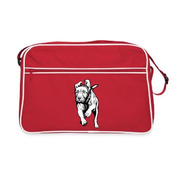 Jagdhunde-Aktion - Retro Tasche - Rot/Weiß - Vorne