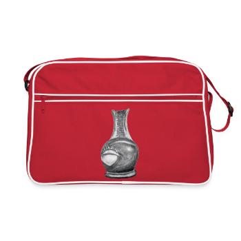 Alter Shuh mit Loch - Retro Tasche - Rot/Weiß - Vorne