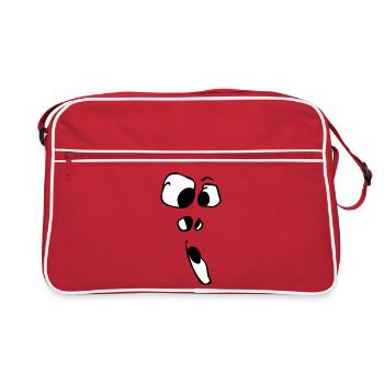 Hooray! Face Ghost Ghost Halloween Comic - Retro Bag - red/white - Front