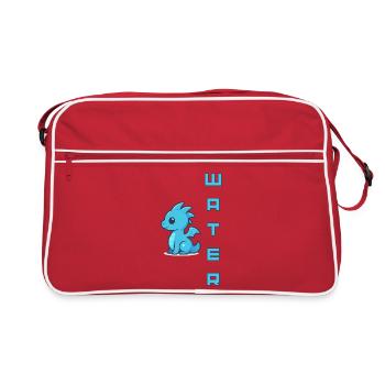 Water Pacifier Blue - Retro Bag - red/white - Front