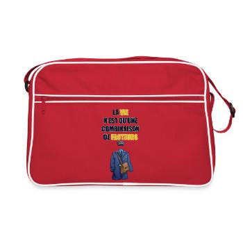 Life is just a combination of factors - Retro Bag - red/white - Front
