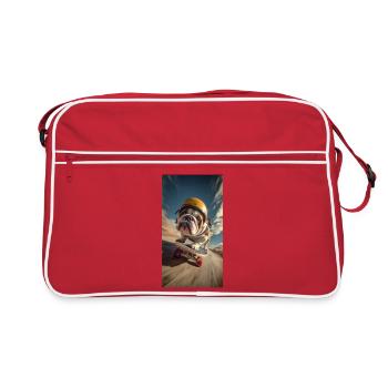 Bulldog Skateboard Tempo - Sac Retro - rouge/blanc - Devant