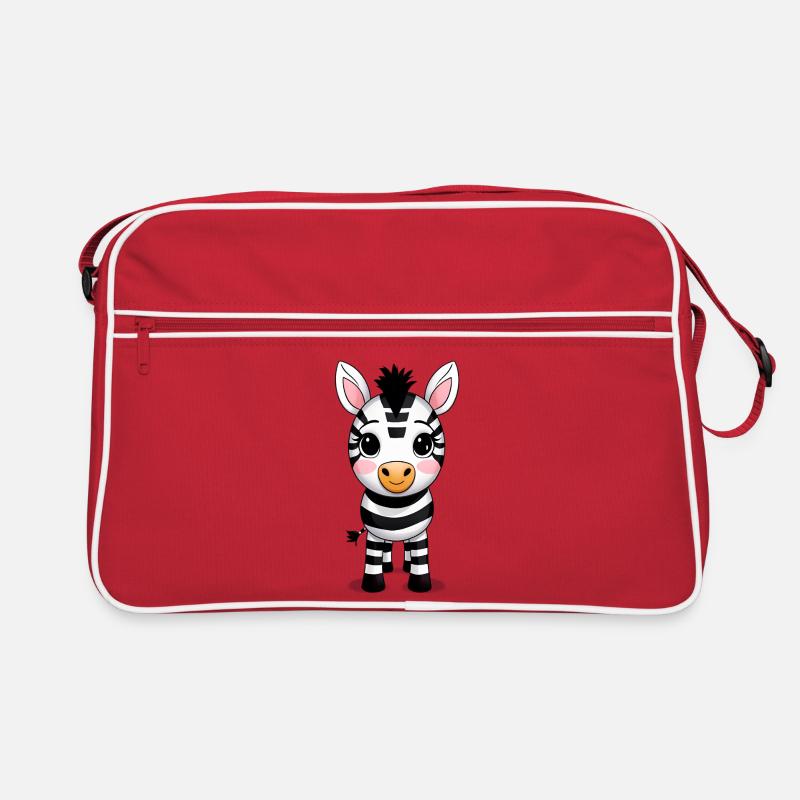 Kawaii Zebra Caricature Pattern Retro Bag