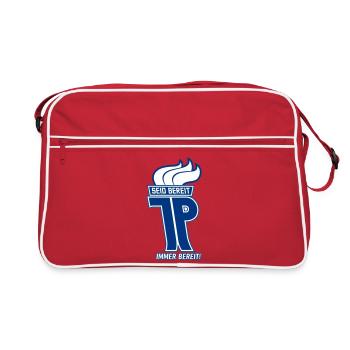 JP - Junge Pioniere immer bereit (zweifarbig) - Retro Tasche - Rot/Weiß - Vorne
