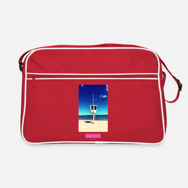 DAHME BEACH - Retro Tasche - Rot/Weiß