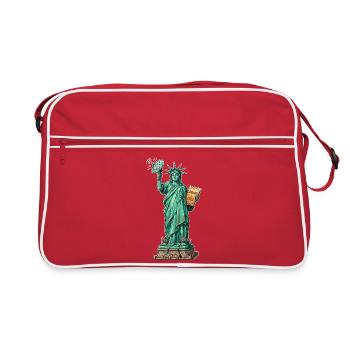 Statue of Communication - Retro Bag - red/white - Front