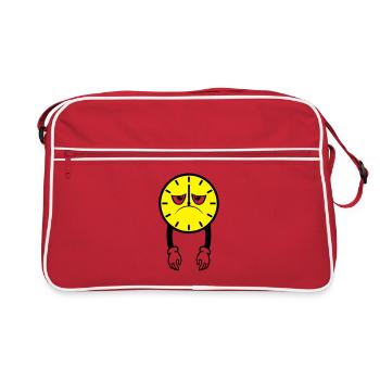 clock clock hour deprime fatigue br - Retro Bag - red/white - Front