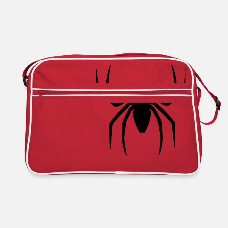 Schwarze Spinne Halloween Geschenkidee Retro Tasche