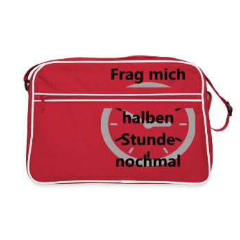 me demander à nouveau il y a une demi-heure png - Sac Retro - rouge/blanc - Devant