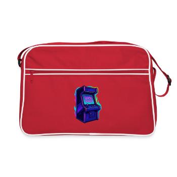 Neon Arcade Game Over Illustration - Retro Bag - red/white - Front