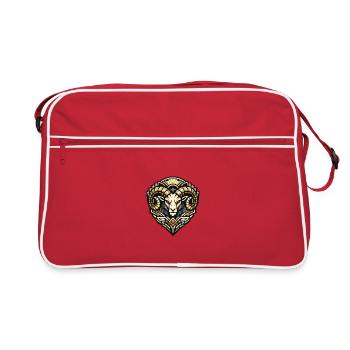 Goldram Ornament Ramkopf Design - Retro Bag - red/white - Front