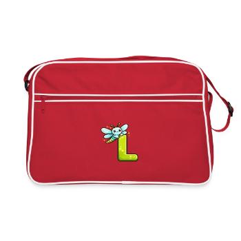 L pour Libellule - Sac Retro - rouge/blanc - Devant