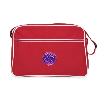 purple tentacle ball - Retro Bag - red/white - Front