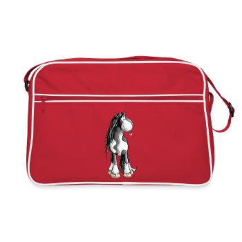 Tinker mit Blümchen - Retro Tasche - Rot/Weiß - Vorne