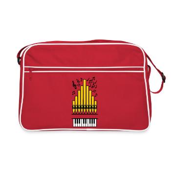 Logo Church organ copper organ pipes - Retro Bag - red/white - Front