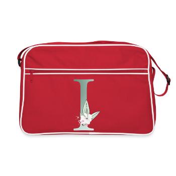 I Monogram, Floral, Personnalisable - Sac Retro - rouge/blanc - Devant