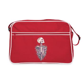 Floral Ribcage - Retro Bag - red/white - Front