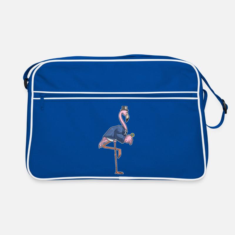 Flamingo Bräutigam Ehering Hochzeit Retro Tasche
