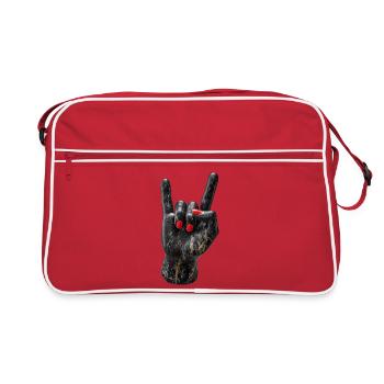 Rockhand Marble Print - Retro Bag - red/white - Front
