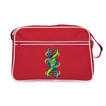 Demonic DNA Double Helix - Retro Bag - red/white - Front