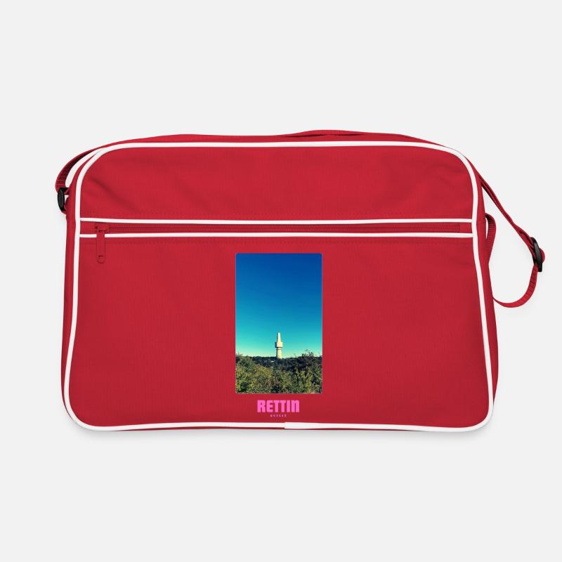 Rettin _Ostsee_Neustadt in Holstein - Retro Tasche - Rot/Weiß
