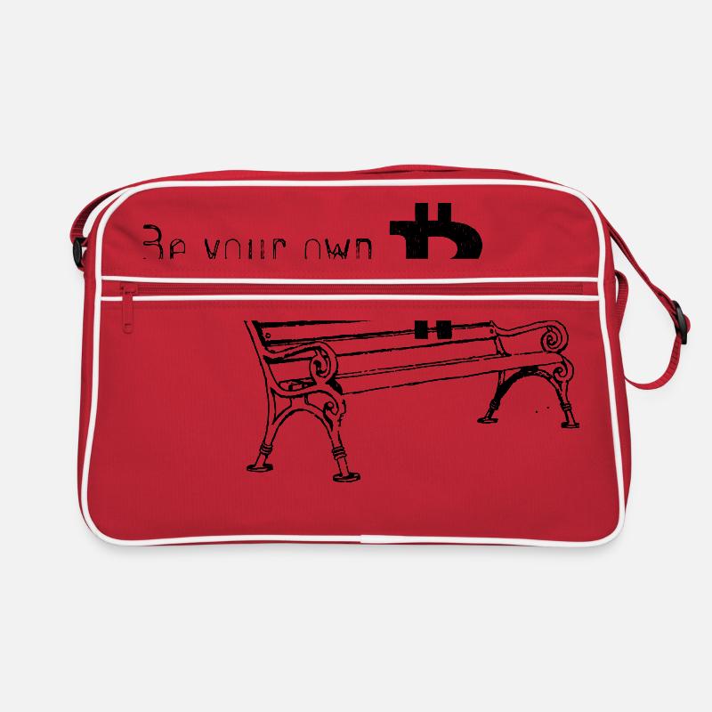 Bitcoin Bank - Retro Tasche - Rot/Weiß