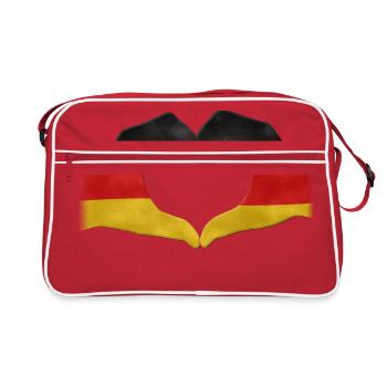 Hand Heart Germany Flag 010 - Retro Bag - red/white - Front