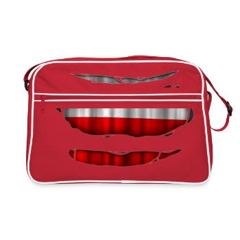 Poland flag torn 017 - Retro Bag - red/white - Front
