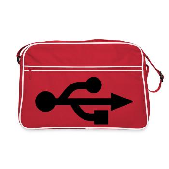 USB Logo - Nerd - Geek - Retro Bag - red/white - Front