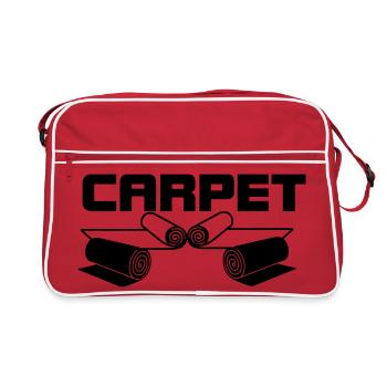 Rouleaux de tapis logo tapis boutique avec texte CARPET - Sac Retro - rouge/blanc - Devant