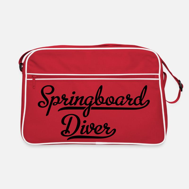 Wasserspringer - Retro Tasche - Rot/Weiß