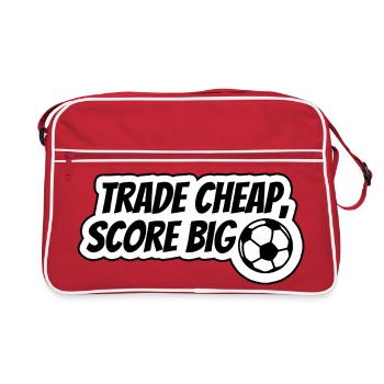 Tread cheap, score big - Retro Bag - red/white - Front