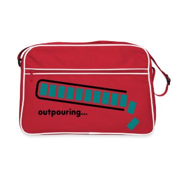 épanchement - Sac Retro - rouge/blanc - Devant