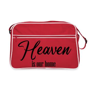 Heaven Is Our Home – Hoffnung in Christus - Retro Tasche - Rot/Weiß - Vorne