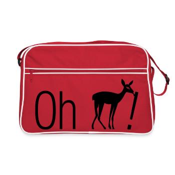 Oh, cher cerf - Sac Retro - rouge/blanc - Devant