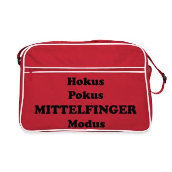 Hocus Pocus Middle Finger Mode - Retro Bag - red/white - Front