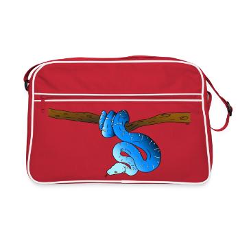 Blue Snake - Retro Bag - red/white - Front