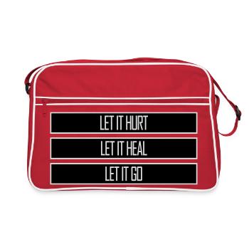 Let It Hurt Let It Heal Let It Go Inspirational - Retro Bag - red/white - Front