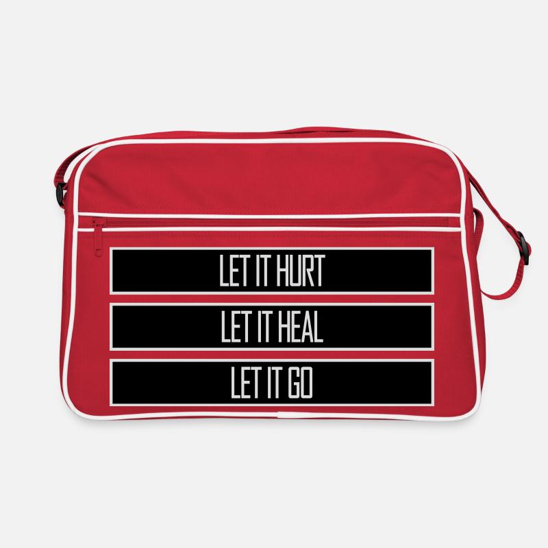 Let It Hurt Let It Heal Let It Go Inspirational Retro Bag