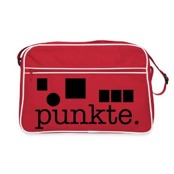 Punkte. - Retro Tasche - Rot/Weiß - Vorne