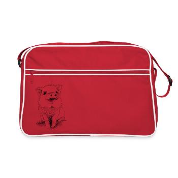 Piglet - Retro Bag - red/white - Front