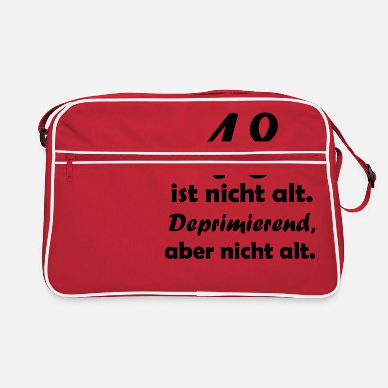 48 ist nicht alt - Retro Tasche - Rot/Weiß
