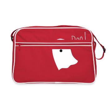 Gespenst boo - Retro Tasche - Rot/Weiß - Vorne