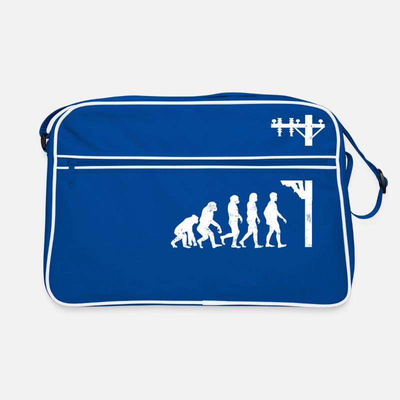 Elektriker evolution streckenarbeiter hochspannung Retro Tasche